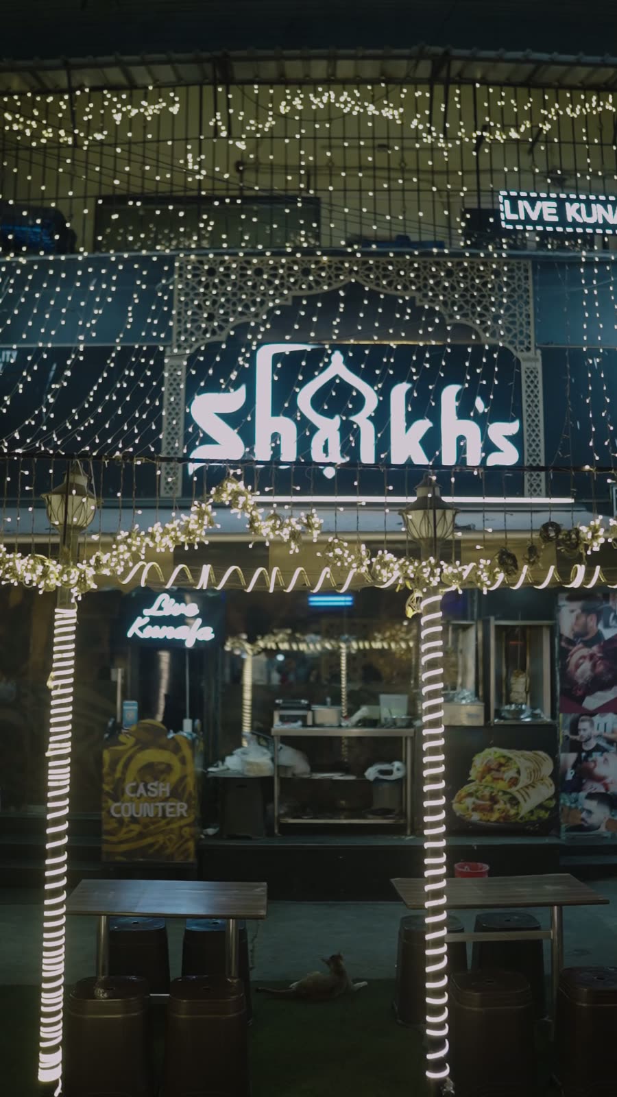 A frame from the Shaikh's Restaurant film